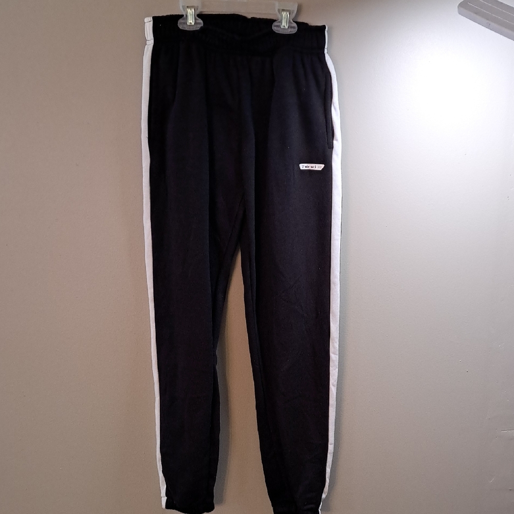 Hind Black and White Joggers with Tapered Ankles